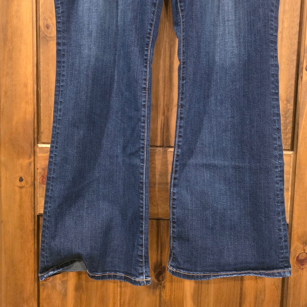 American Eagle Jeans Womens 20 Long Blue Excellent Super Stretch Bootcut Flare - Picture 4 of 12